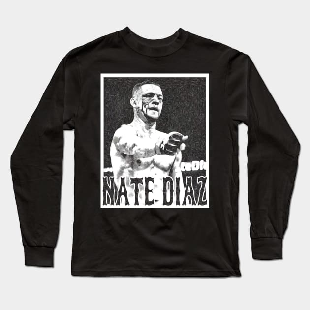 NATE DIAZ Long Sleeve T-Shirt by SavageRootsMMA